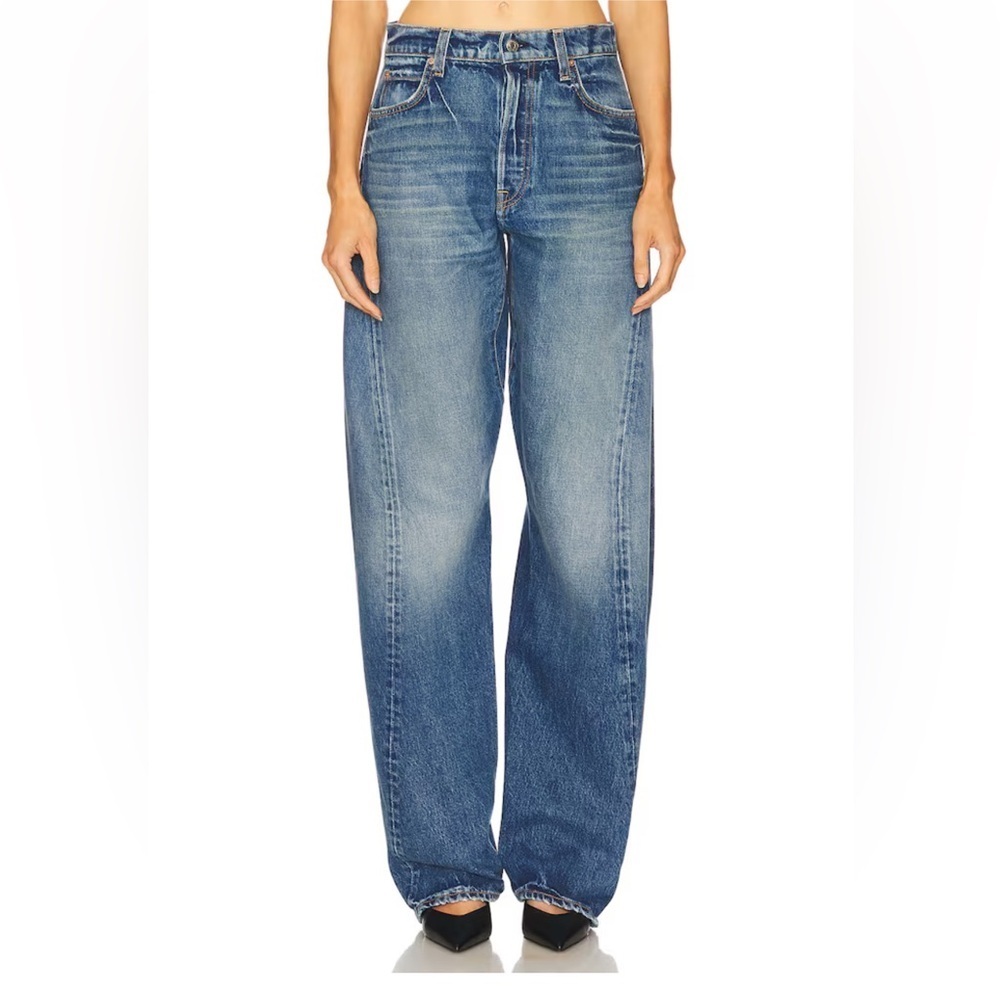 GRLFRND Noa Engineer jeans Elysian Park Dr Relaxed Fit Blue denim Revolve 28